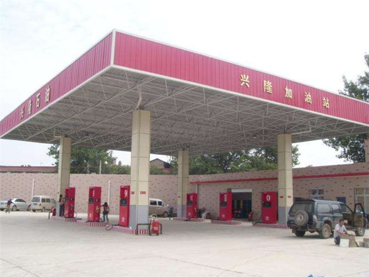 阳江加油站钢结构网架案例9